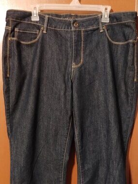 Faded Glory CURVY Boot Denim Jeans Womens 18A Stretch BOOTCUT BLUE DENIM